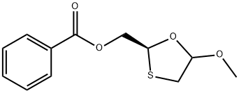 (S)-(5-Methoxy-1,3-Oxathiolan-2-yl)Methyl Benzoate 结构式