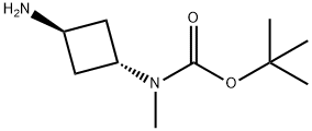 tert-Butyl N-(trans-3-aMinocyclobutyl)-N-MethylcarbaMate Structure