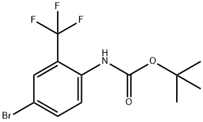 叔丁基 N-4-溴-2-(三氟甲基)苯氨基甲酸酯, 1393442-28-8, 结构式