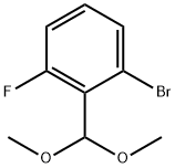 1-ブロモ-2-(ジメトキシメチル)-3-フルオロベンゼン 化学構造式