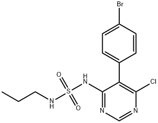 SulfaMide, N-[5-(4-broMophenyl)-6-chloro-4-pyriMidinyl]-N'-propyl- Struktur