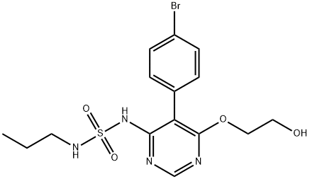SulfaMide, N-[5-(4-broMophenyl)-6-(2-hydroxyethoxy)-4-pyriMidinyl]-N'-propyl- Struktur