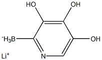 トリヒドロキシ(ピリジン-2-イル)ほう酸リチウム 化学構造式