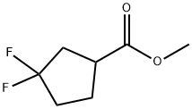 3,3-ジフルオロシクロペンタンカルボン酸メチル 化学構造式