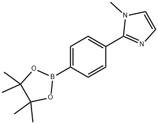 1-methyl-2-(4-(4,4,5,5-tetramethyl-1,3,2-dioxaborolan-2-yl)phenyl)-1H-imidazole Struktur