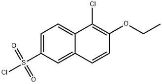 5-chloro-6-ethoxynaphthalene-2-sulfonyl chloride 结构式