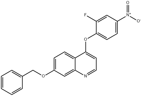 7-(benzyloxy)-4-(2-fluoro-4-nitrophenoxy)quinoline Structure