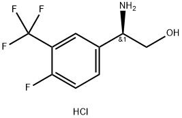 (R)-2-氨基-2-(4-氟-3-(三氟甲基)苯基)乙醇盐酸盐 结构式
