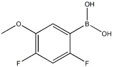 2,4-ジフルオロ-5-メトキシフェニルボロン酸 化学構造式