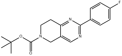 2-(4-氟苯基)-7,8-二氢吡啶并[4,3-D]嘧啶-6(5H)-羧酸, 1395492-92-8, 结构式