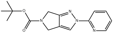 2-(吡啶-2-基)-2,6-二氢吡咯并[3,4-C]吡唑-5(4H)-羧酸叔丁酯 结构式