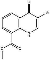 Methyl 3-broMo-4-oxo-1,4-dihydroquinoline-8-carboxylate Struktur