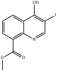 Methyl 4-hydroxy-3-iodoquinoline-8-carboxylate Structure
