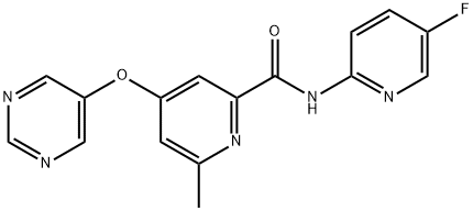 2-PyridinecarboxaMide, N-(5-fluoro-2-pyridinyl)-6-Methyl-4-(5-pyriMidinyloxy)- Structure