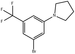 1-(3-溴-5-(三氟甲基)苯基)吡咯烷,1396780-06-5,结构式