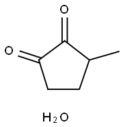 3-メチルシクロペンタン-1,2-ジオン水和物 化学構造式