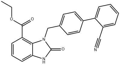thyl 1-((2'-cyanobiphenyl-4-yl) Methyl)-2H-benziMidazol-2-one-7-carboxylate Structure