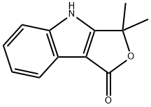 3,3-ジメチル-3,4-ジヒドロ-1H-フロ[3,4-B]インドール-1-オン 化学構造式