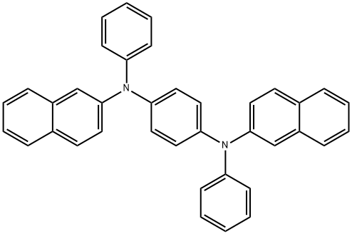 N,N'-ジ(2-ナフチル)-N,N'-ジフェニル-1,4-フェニレンジアミン 化学構造式