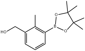2-甲基-3-(羟甲基)苯硼酸频哪醇酯, 1400755-05-6, 结构式