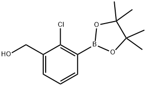 2-Chloro-3-(hydroxyMethyl)phenylboronic Acid Pinacol Ester Structure