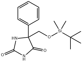 5-(tert-butyldiMethylsilanyloxyMethyl)-5-phenyliMidazolidine-2,4-dione Structure