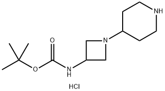 tert-butyl 1-(piperidin-4-yl)azetidin-3-ylcarbaMate hydrochloride Structure