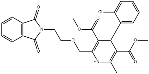 4-(2-Chlorophenyl)-2-[[2-(1,3-dihydro-1,3-dioxo-2H-isoindol-2-yl)ethoxy]Methyl]-1,4-dihydro-6-Methyl-3,5-pyridinedicarboxylic Acid 3,5-DiMethyl Ester Structure