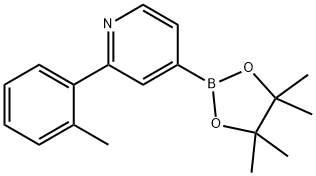 4-(4,4,5,5-tetraMethyl-1,3,2-dioxaborolan-2-yl)-2-o-tolylpyridine 化学構造式