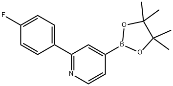 2-(4-fluorophenyl)-4-(4,4,5,5-tetraMethyl-1,3,2-dioxaborolan-2-yl)pyridine Struktur