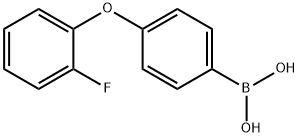 4-(2-フルオロフェノキシ)フェニルボロン酸 化学構造式