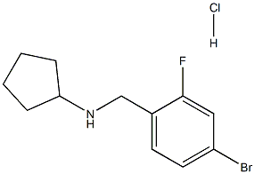 N-Cyclopentyl 4-broMo-2-fluorobenzylaMine, HCl Structure
