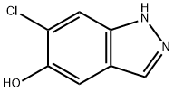 6-クロロ-5-ヒドロキシ-1H-インダゾール 化学構造式