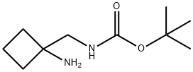 tert-Butyl N-[(1-aMinocyclobutyl)Methyl]carbaMate Struktur