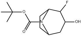 8-Boc-2-fluoro-8-aza-bicyclo[3.2.1]octan-3-ol Struktur