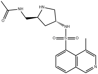 AcetaMide, N-[[(2S,4R)-4-[[(4-Methyl-5-isoquinolinyl)sulfonyl]aMino]-2-pyrrolidinyl]Methyl]-, 1404437-50-8, 结构式