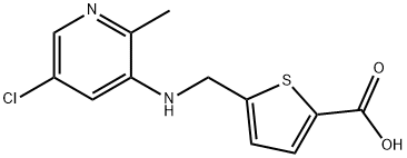 5 - ((((5-氯-2-甲基吡啶-3-基)氨基)甲基)噻吩-2-羧酸 结构式