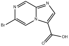 6 -溴-咪唑并〔1,2 -吡嗪-3-羧酸],1404480-51-8,结构式
