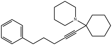 1-(1-(5-Phenylpent-1-yn-1-yl)cyclohexyl)piperidine Structure