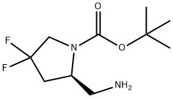 (R)-1-Boc-2-(aMinoMethyl)-4,4-difluoropyrrolidine Struktur