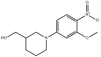 [1-(3-Methoxy-4-nitro-phenyl)-piperidin-3-yl]-Methanol Struktur