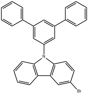9-([1,1':3,1"-terphenyl]-5'-yl)-3-broMo-9H-carbazole 化学構造式
