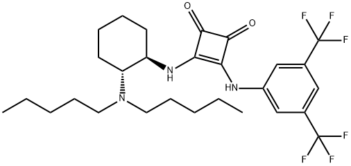 3-[[3,5-bis(trifluoroMethyl)phenyl]aMino]-4-[[(1R,2R)-2-(dipentylaMino)cyclohexyl]aMino]-3-Cyclobutene-1,2-dione Structure