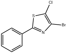 4-broMo-5-chloro-2-phenylthiazole Struktur
