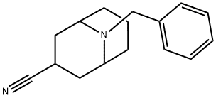 9-Azabicyclo[3.3.1]nonane-3-carbonitrile, 9-(phenylMethyl)- Structure