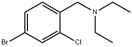 N-(4-ブロモ-2-クロロベンジル)-N-エチルエタンアミン 化学構造式