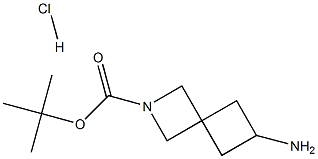 6-AMino-2-aza-spiro[3.3]heptane-2-carboxylic acid tert-butyl ester hydrochloride Struktur