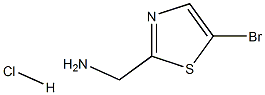 (5-溴噻唑-2-基)甲胺盐酸盐 结构式