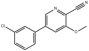 5-(3-Chlorophenyl)-3-Methoxypicolinonitrile Structure