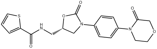 2-ThiophenecarboxaMide, N-[[(5S)-2-oxo-3-[4-(3-oxo-4-Morpholinyl)phenyl]-5-oxazolidinyl]Methyl]- Struktur
